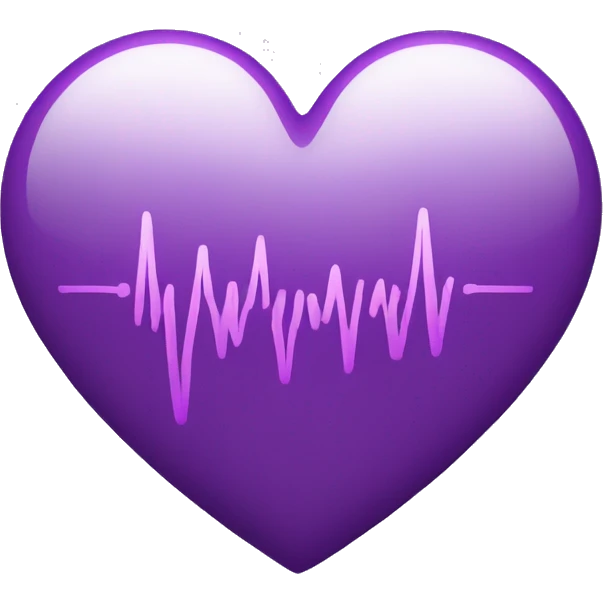 hearbeat emoji but purple emoji