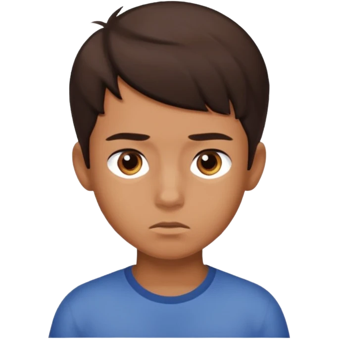 boy really thinking and focused emoji