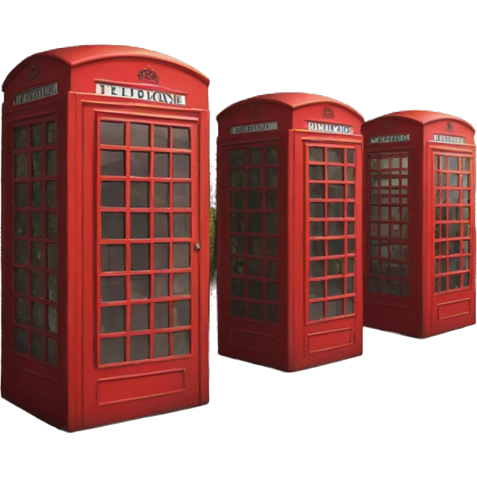 red telephone boxes emoji
