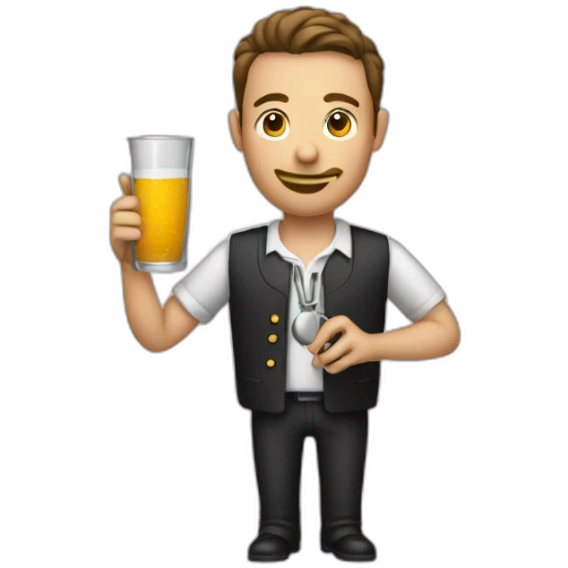 Bartender measuring jigger emoji
