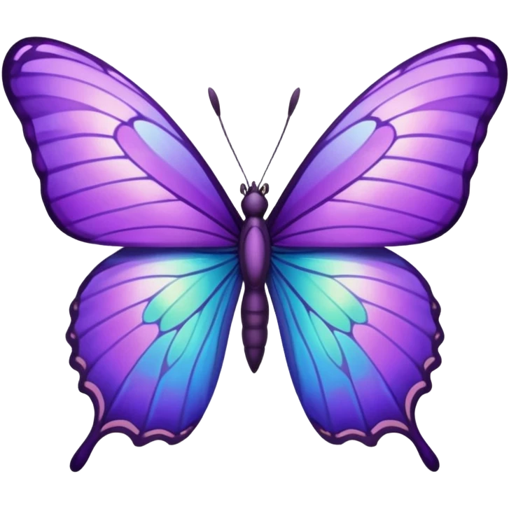 Purple butterfly with sharp ends on their wings emoji