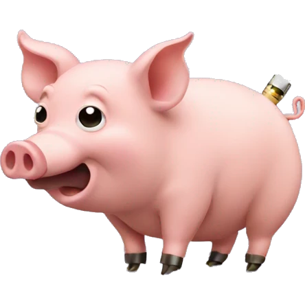 Pig vaping  emoji