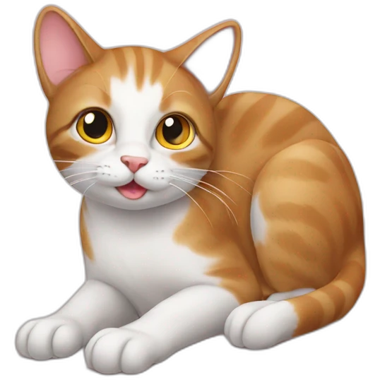 Cat with mouse emoji