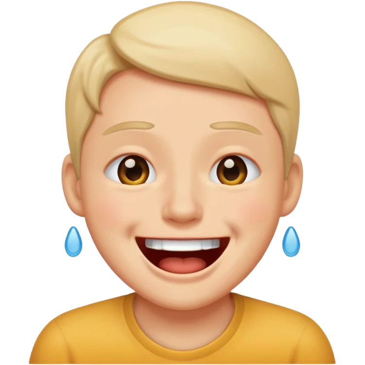 Someone laughing so hard they cry emoji