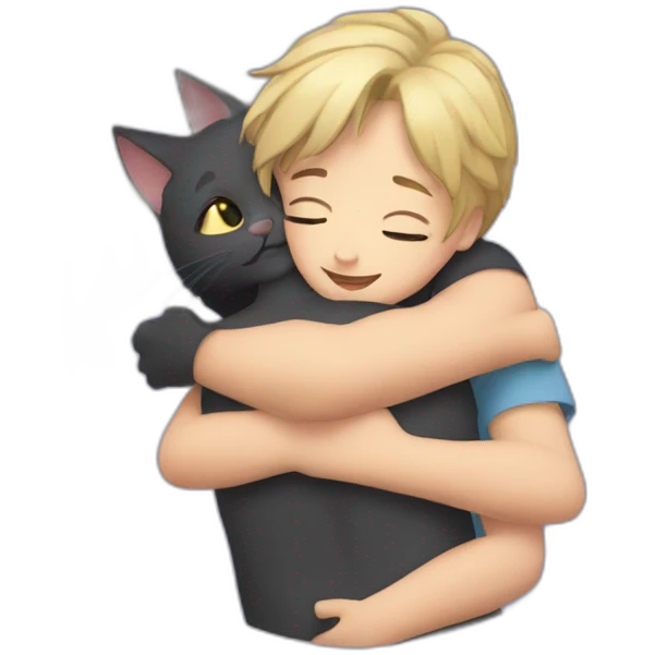 CatGirl-hugging-boy emoji