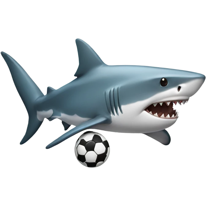 Shark with a foitball emoji