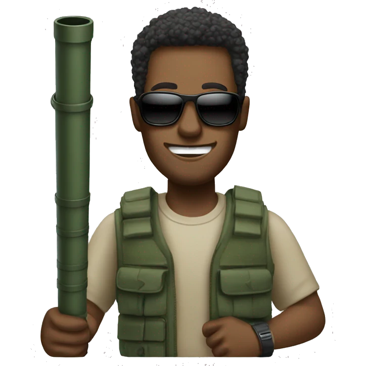 man with bazooka and sunglasses emoji