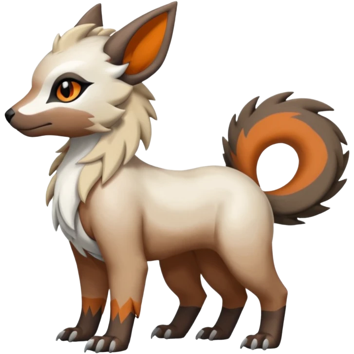 Shiny Brown Orange Bronze Black Grey White Beige Linoone-Absol-Trico-Hybrid (Full body) emoji