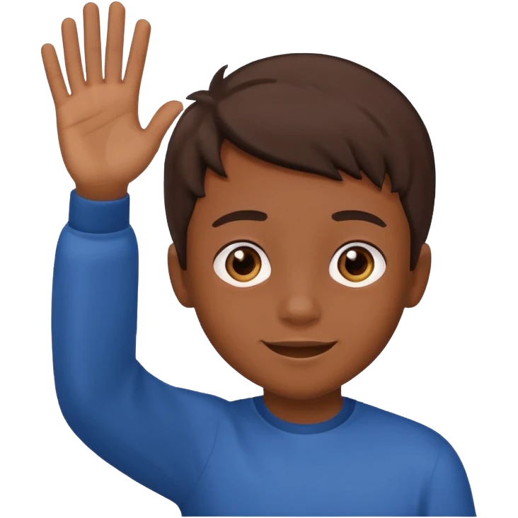 generate emoji of boy saying hii emoji