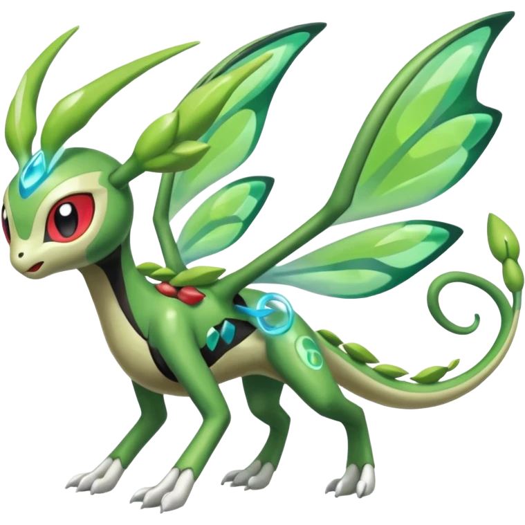 Meloetta-Flygon-Celebi-Zygarde-Electrike-Fakémon-fusion, full body emoji