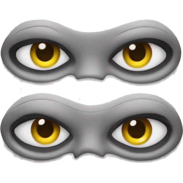 two oval eyes looking two the right emoji