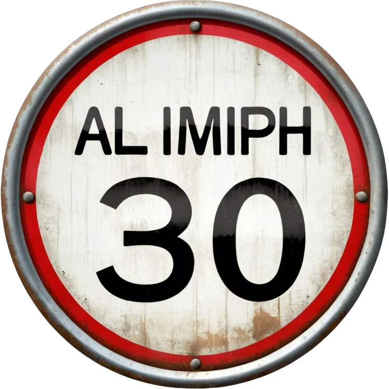 tempo 30 verkehrsschild auf strasse emoji