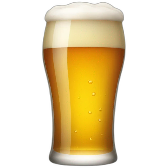 Retro glass of beer emoji