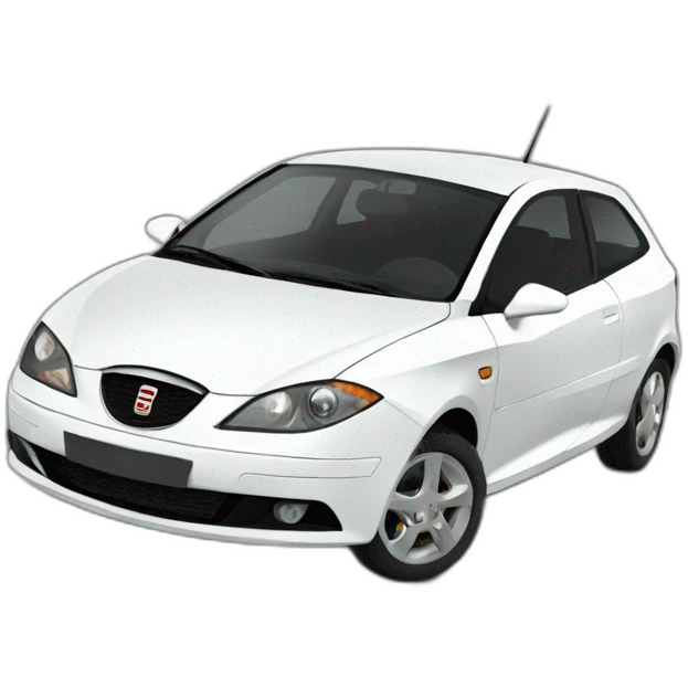 White Seat ibiza 2005 model frontal view emoji
