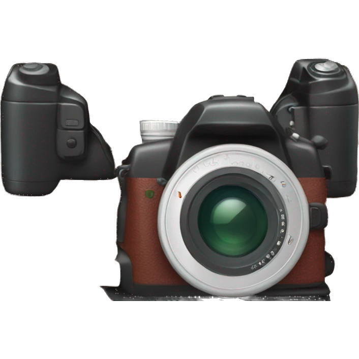 white girl photographer with dark red curly hair and Canon camera emoji