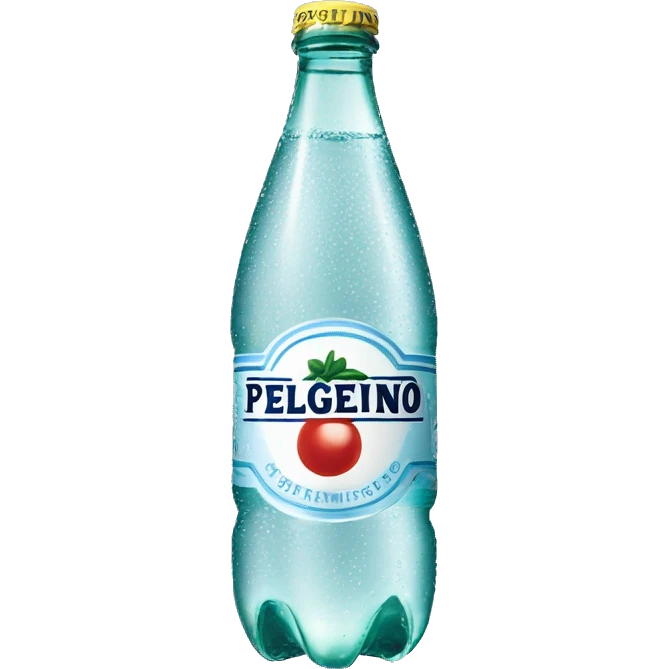 A bottle of pellegrino sparkling water emoji