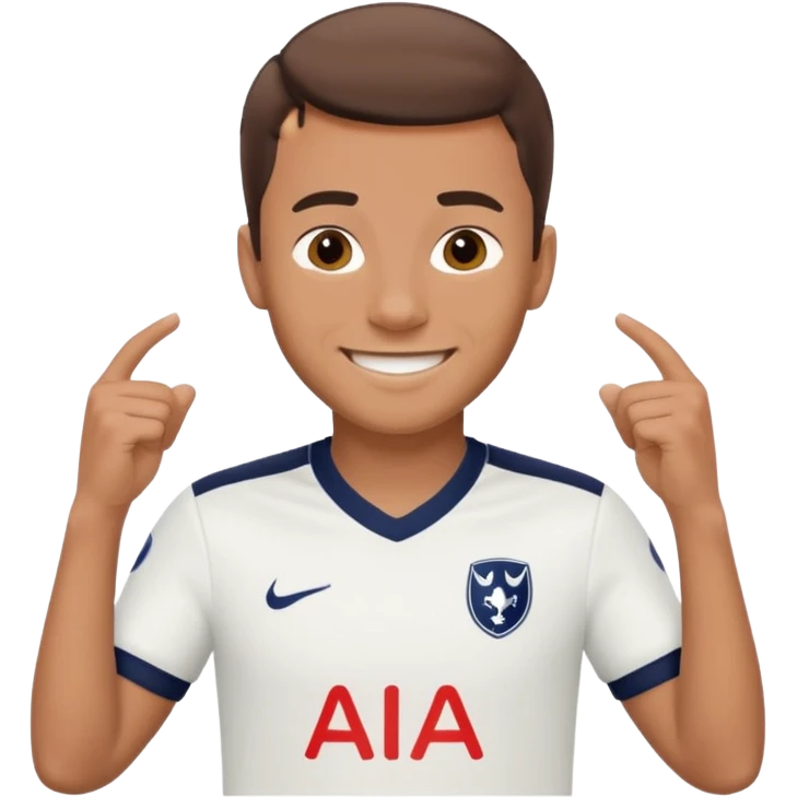 man in tottenham hotspurs kit emoji