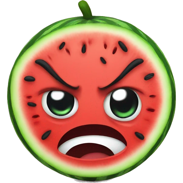 Angry watermelon  emoji