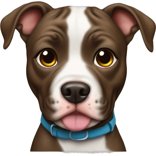 Brindle pit bull girl emoji