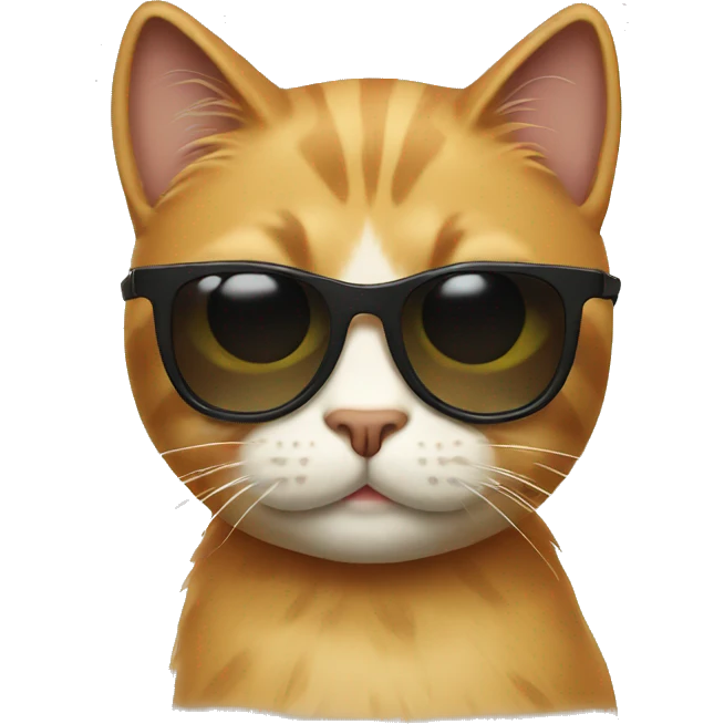 Cat with sunglasses emoji