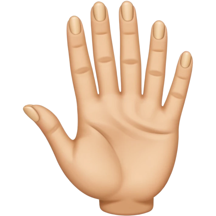 make me an emoji where all the fingers are up but thr ring finger is half down emoji