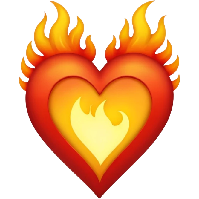 Make flaming hearts in all colours but heart would be separate nature emoji