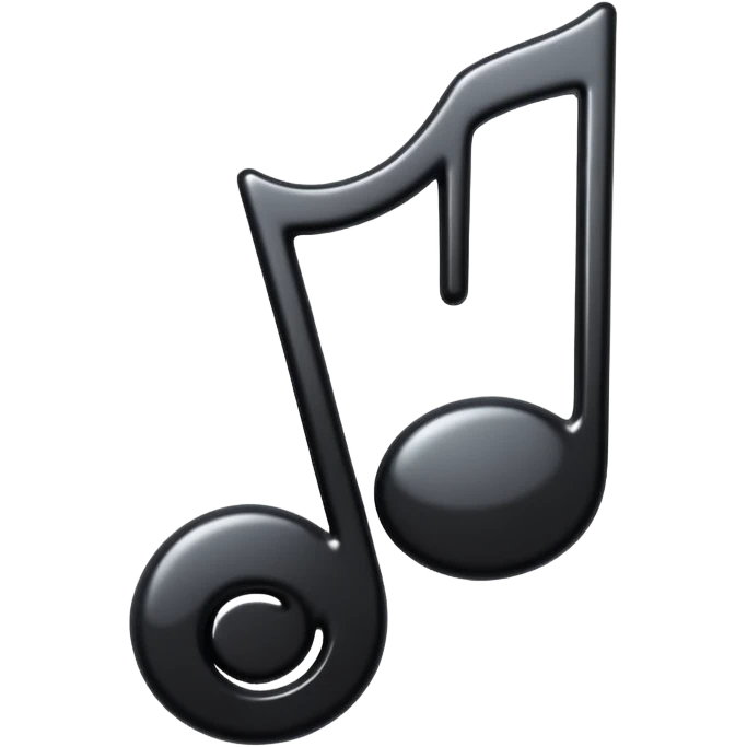 black music note emoji