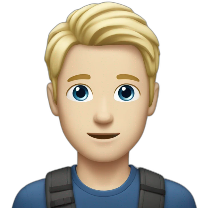 british skinny guy blond hair blue eyes emoji