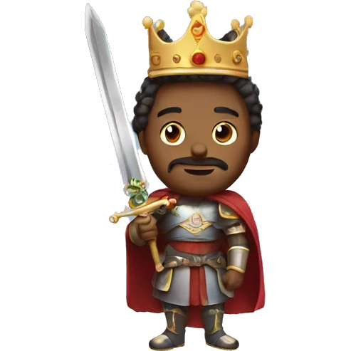 King with sword emoji
