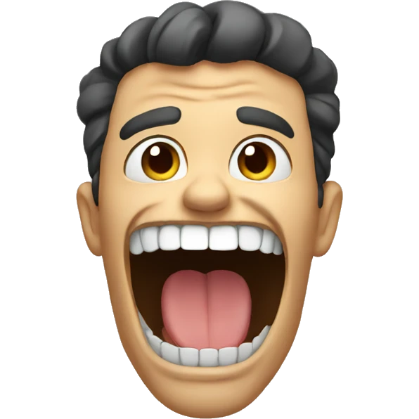 Jaw flexing  emoji