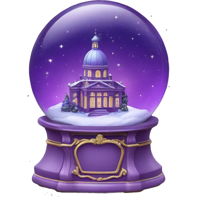 vintage purple rococo night sky snow globe emoji
