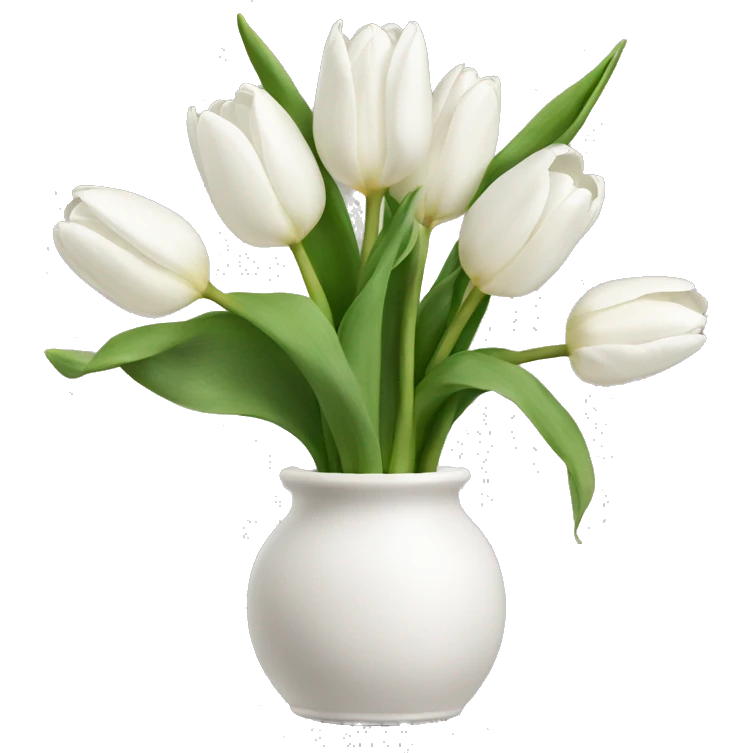 white tulips emoji