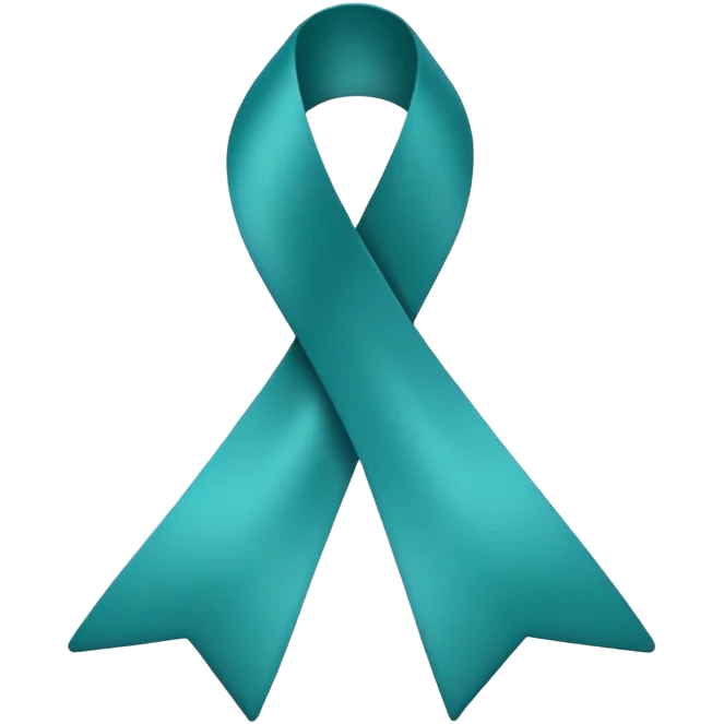 Teal ribbon emoji