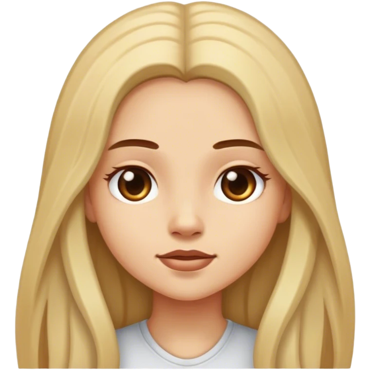 Long hair light skin girl  emoji