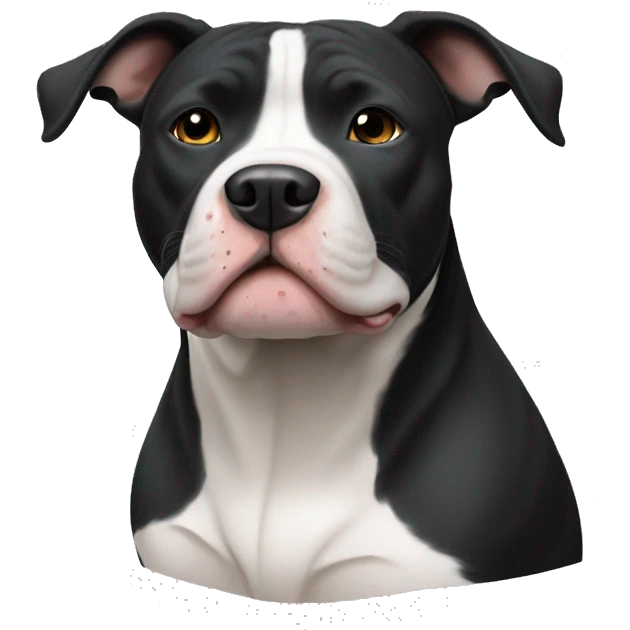 white and black pitbull  emoji