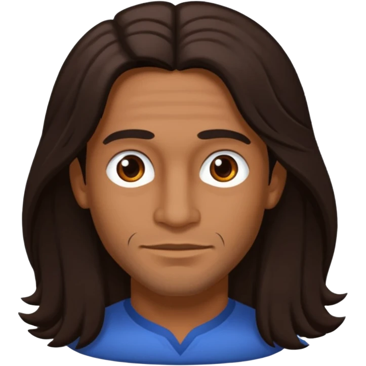Antonio Te Maioha with dark brown long hair emoji