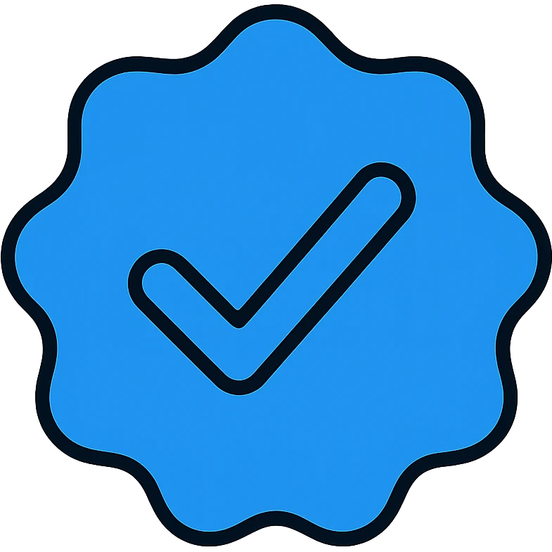 blue tick Instagram verification badge emoji