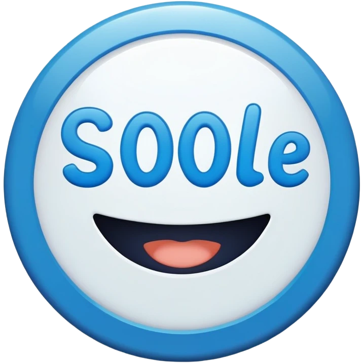 Blue Badge that says “stinky doodle” in white text emoji