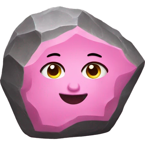 Pink rock emoji
