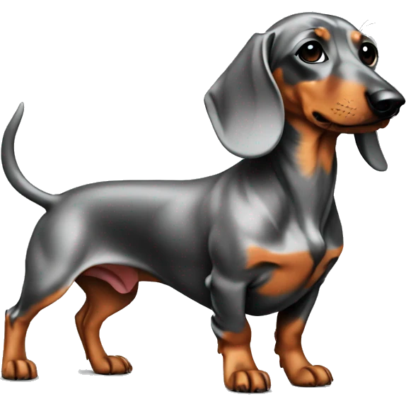 dachshund silver emoji