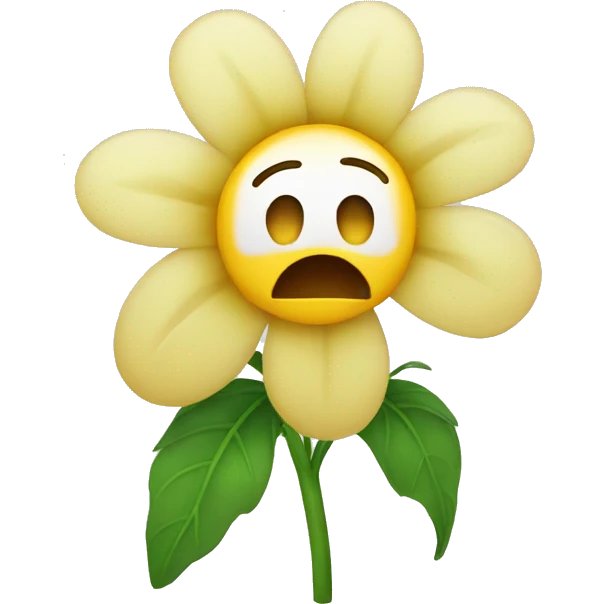Flower crying emoji