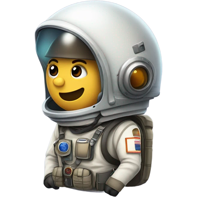 Una cucaracha con un casco de astronauta y uniforme de soldado emoji