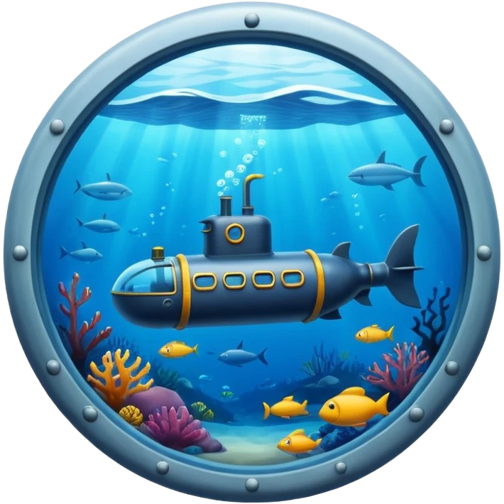 Ocean submarine window  emoji