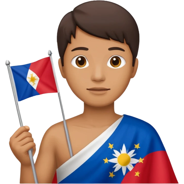 Holding a Philippine flag emoji
