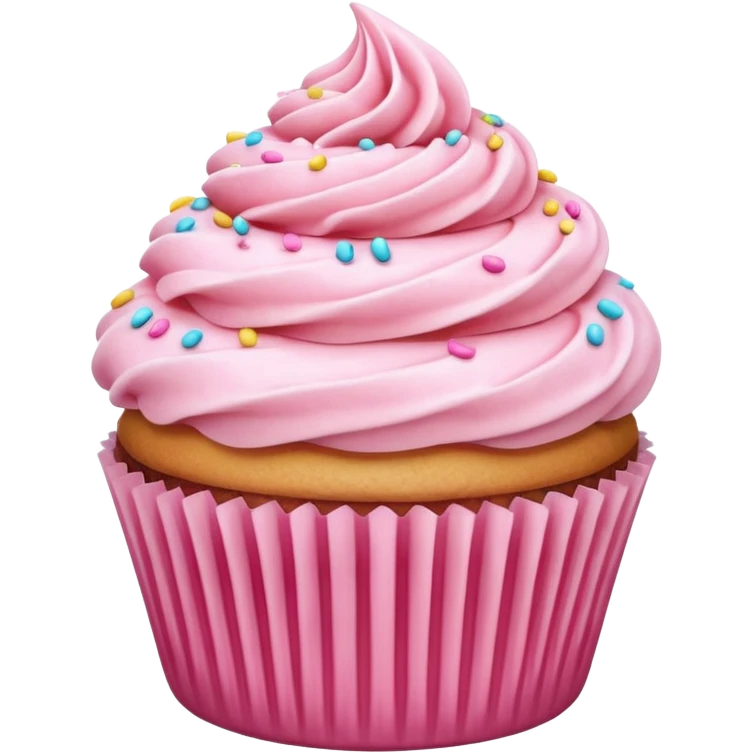 Cupcake with pink icing emoji