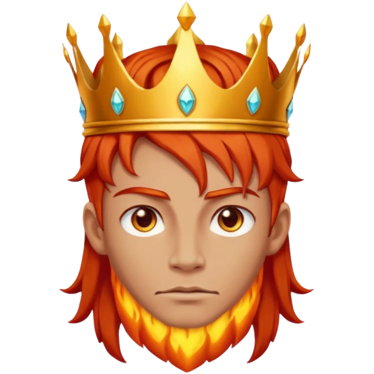 portrait of flame king emoji