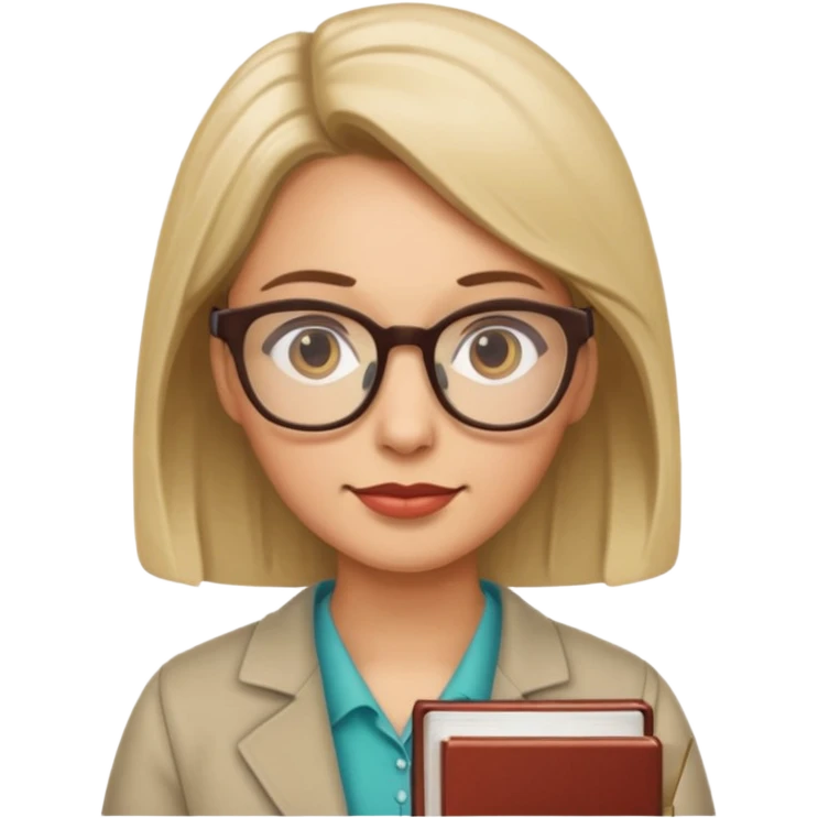 a librarian wearing glasses emoji