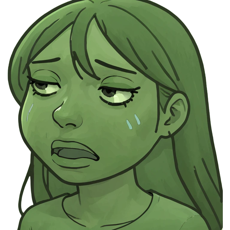 Girl crying emoji