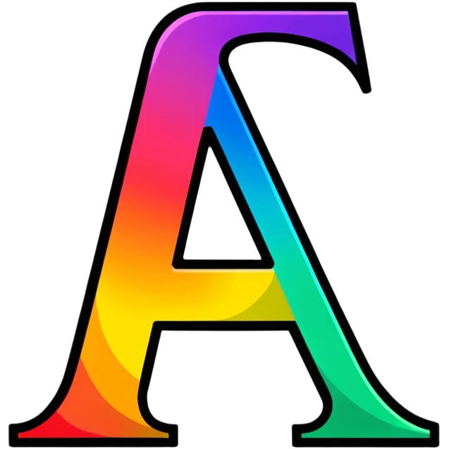 Colorful Gradient Alphabetical Letter “A” emoji