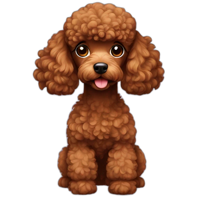 brown poodle emoji